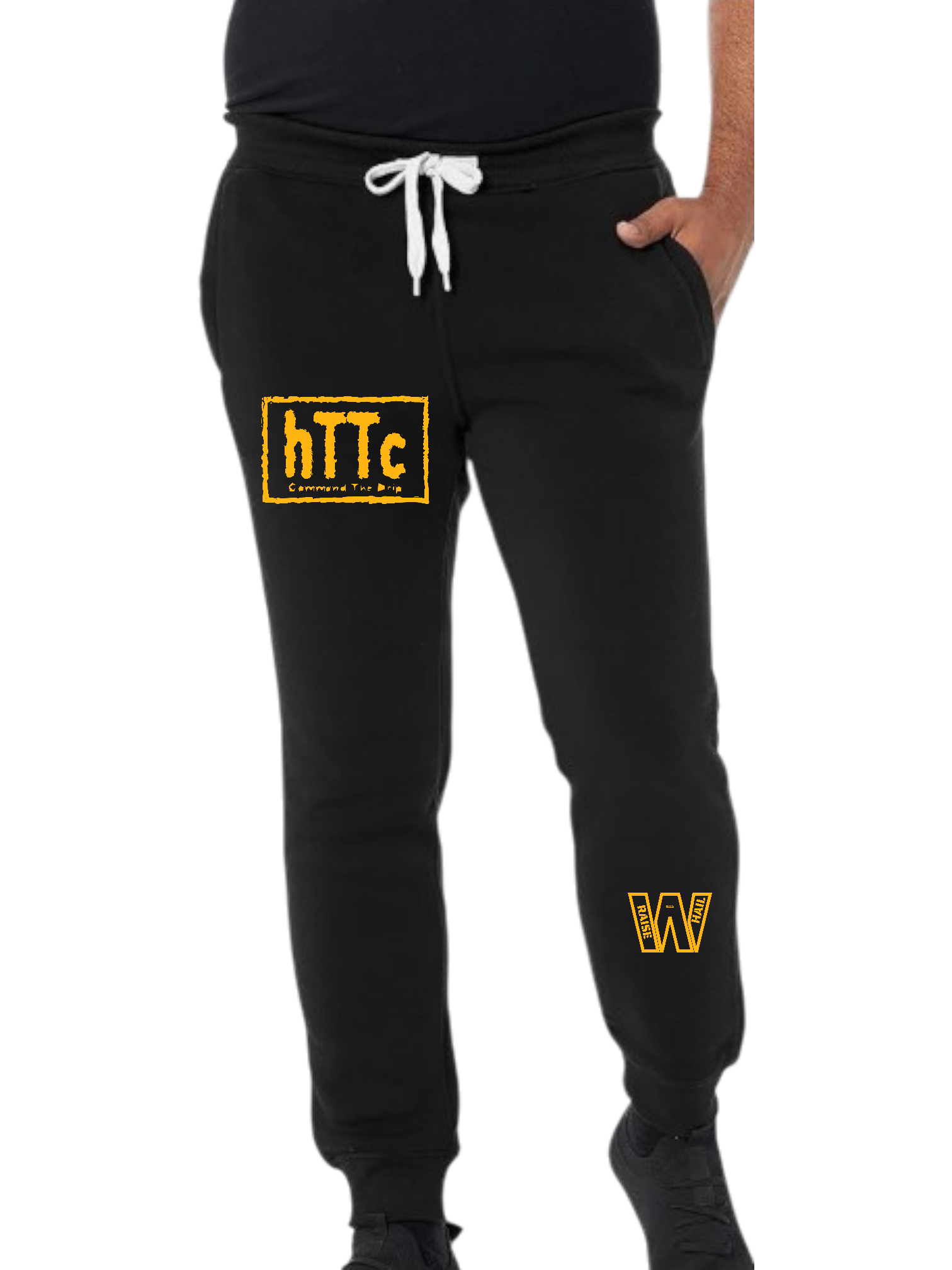 HTTC Grey Men's Fleece Jogger Sweatpants