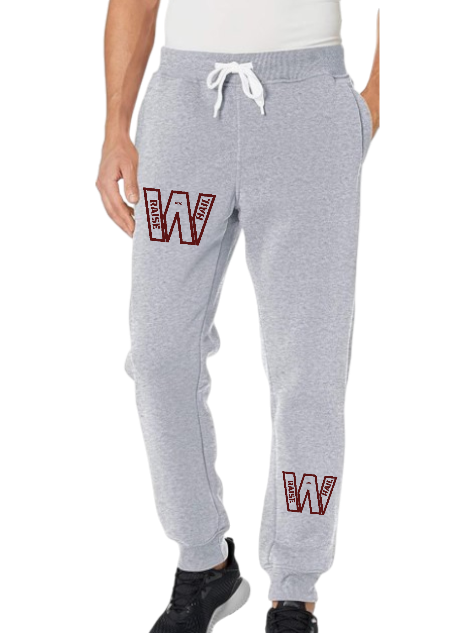 W Grey Men's Fleece Jogger Sweatpants